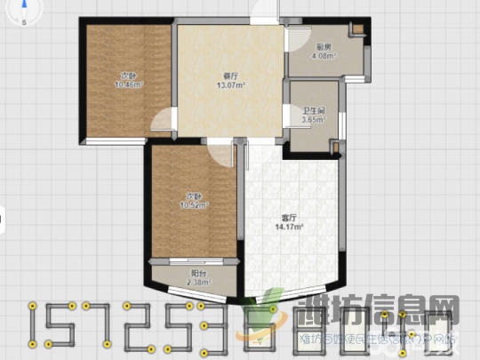 高层观景房!!三友翡翠城92平精装两室可改三室,仅售63万