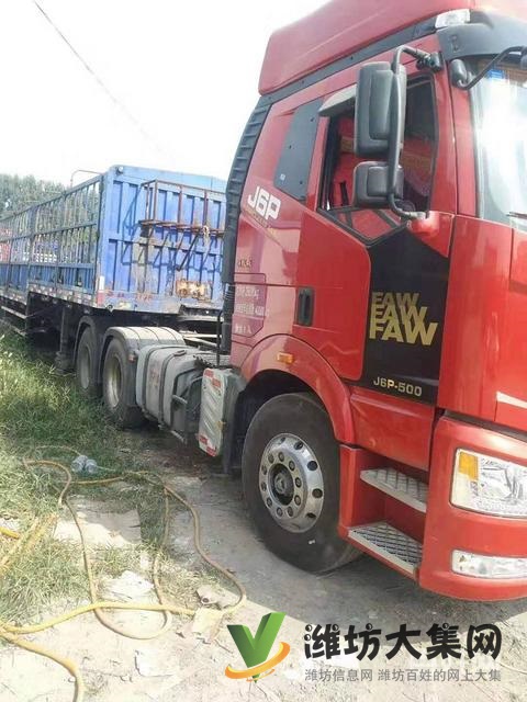 18年6月二手解放J6p牵引车 500马力双驱轻体