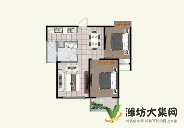 虞河观景房94平方虞河生活城精装未住2室 出税 全