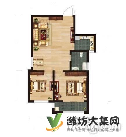 万达金都北同乐园小区 精装修 无税 58万送地下室