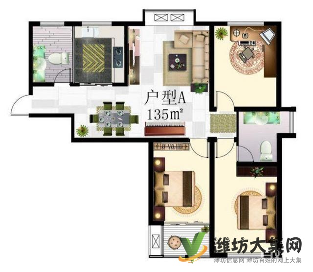 金华丽 单位房 精装三室 地下室 134平好楼层