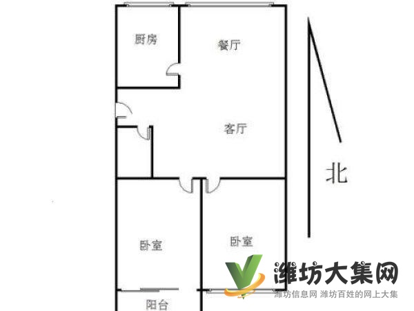 胜利街文化路(生活城两居室)精装 拎包入住 适合老