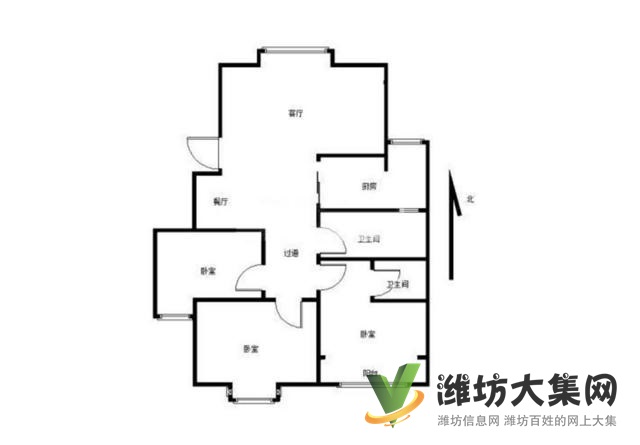 奎文区新华路近丹桂里五洲时代城精装修 三室两厅 佳