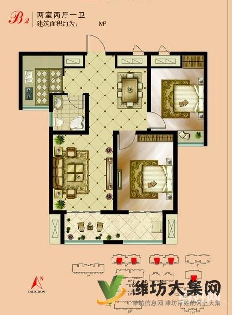 万达近鸢飞路金鼎华府精装96平仅售61万