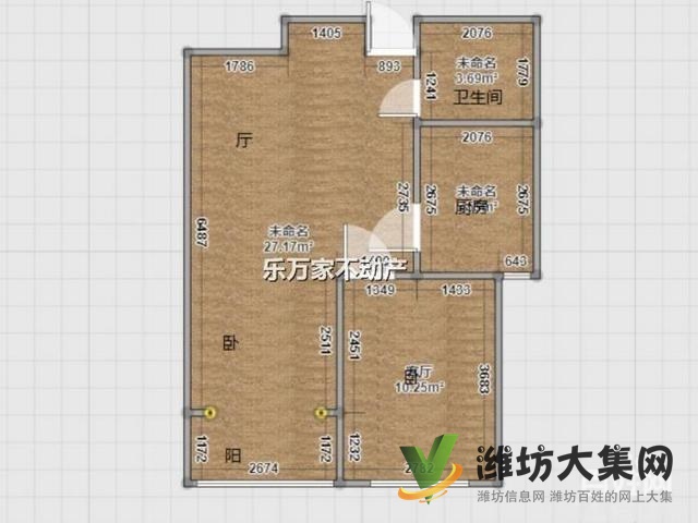 万达广场近 金都时代城高层两居 家电家具齐全拎包入住干净整洁