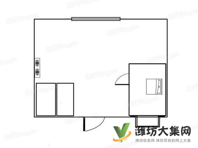 万达近 1室1厅1卫精装修拎包入住