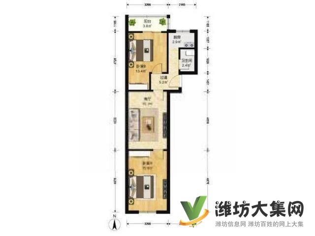 外国语近电梯洋房87平精装两室两厅送地下室仅售53