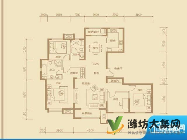 东风街上城佳乐家近好楼层143平3室H户型毛坯带车