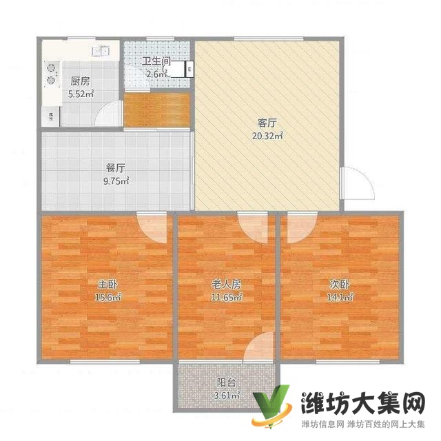 滨河花园近东城双语学校 海岳新区 六室 三室朝阳