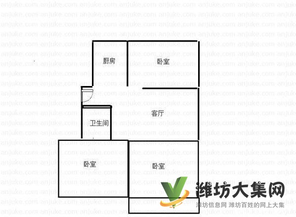 供暖 泰华 万达近 3室1厅1卫拎包入住