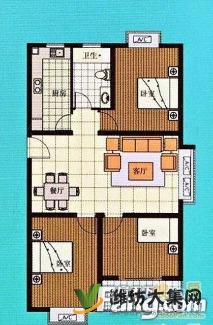 祥和家园中间楼层,3室精装修63.8万元难得的好户