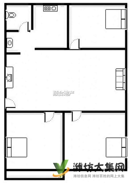 华侨* ** 地税局家属院104平一楼三室 邻中百