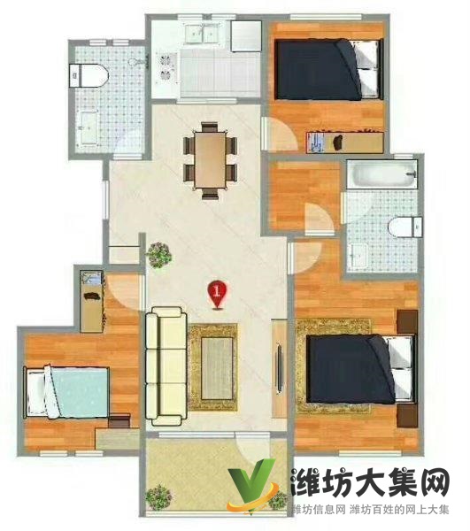 品质小区 沿弥河近公园 碧桂园精装未住 三室好楼层