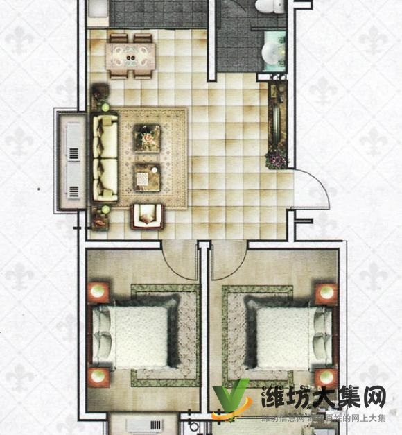 火车站近 万锦国际旁康城壹品多层五楼南北通透两室朝阳全明户型