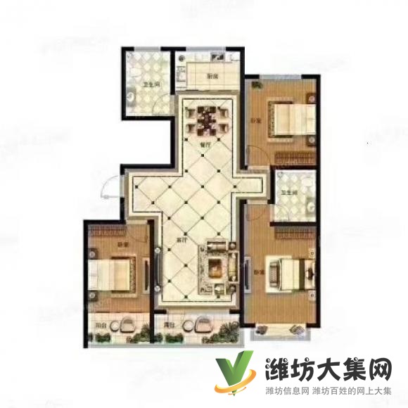 一实小近佳乐家 裕景苑 简装三室 有钥匙