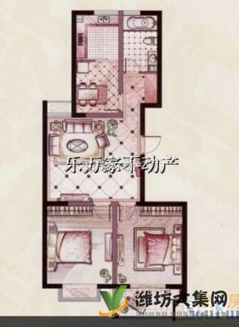 帝景苑 新出精装两居室 双卧室朝阳 拎包入住 仅要