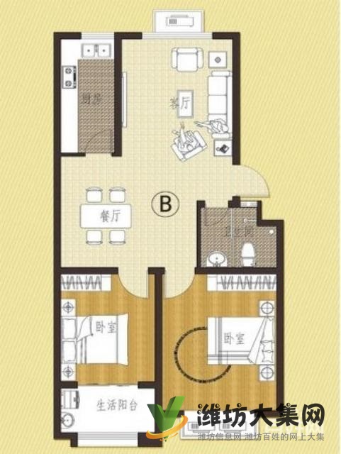 文昌近总部基地 宏富颐景园 精装两室 家具家电齐全