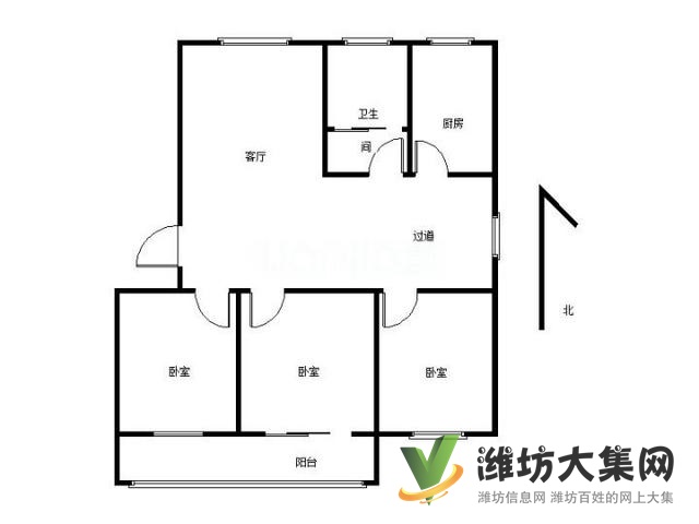 外国语近,一楼带院,三室朝阳,前后无遮挡