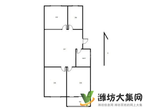 高新北站近 首付5万 精装修 3室 户型好 采光好