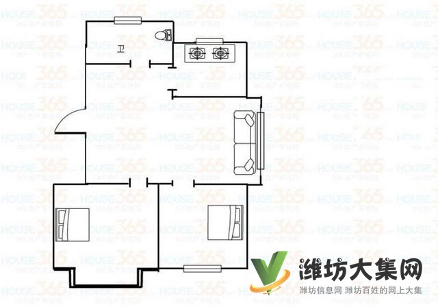 潍城区中心 东山客厅 带大窗 全明户型 低首付