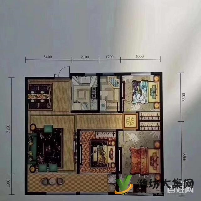 北海路近 北美枫情全明大三室送装修送地下室单价59