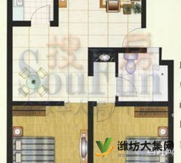 中百近2室1厅1卫拎包入住