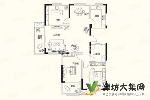 特价房！首付仅需10万 潍城区政府旁电梯洋房134