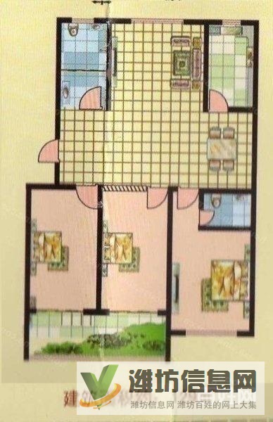 恒信无虚假 6000一平3室现房,三室朝阳,潍坊学