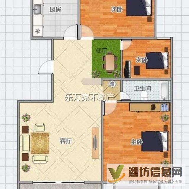 安全交易晨晟世纪城 奎文区虞河畔精装3室