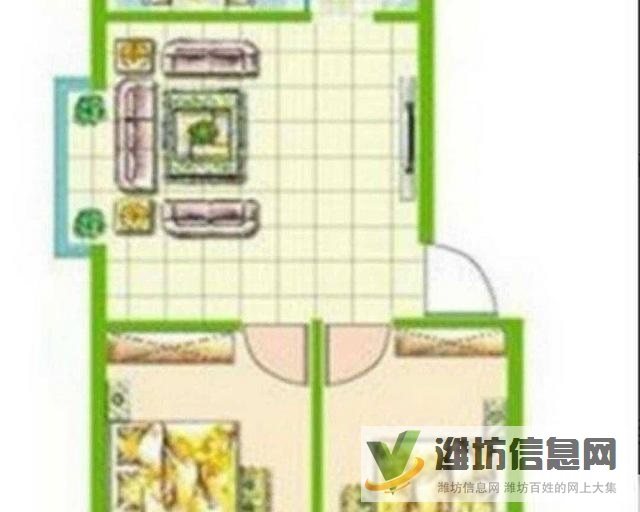 首付三万三楼北宫街 经典两室 59平方 潍柴同乐园
