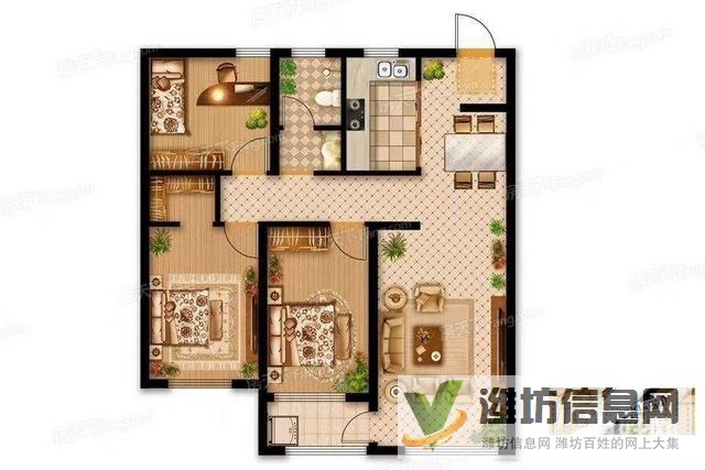 领世新城精装房 2室2厅装修未住带院子 出税钥匙在
